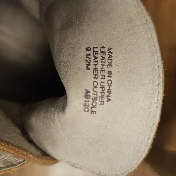 MICHAEL KORS Tan Suede Lace-Up Booties Sz 9.5 Platform High Heels - Picture 10 of 12